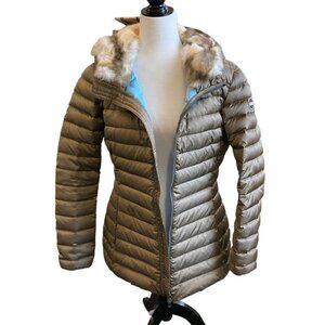 COLMAR Winter Puffer Jacket With Real Fur Hood US M